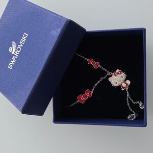 NWB Swarovski X Sanrio Hello Kitty Red and Silver Charm Necklace